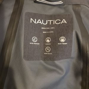 Nautica Waterproof Women's Jacket w/ Earbuds &media Pocket - MED